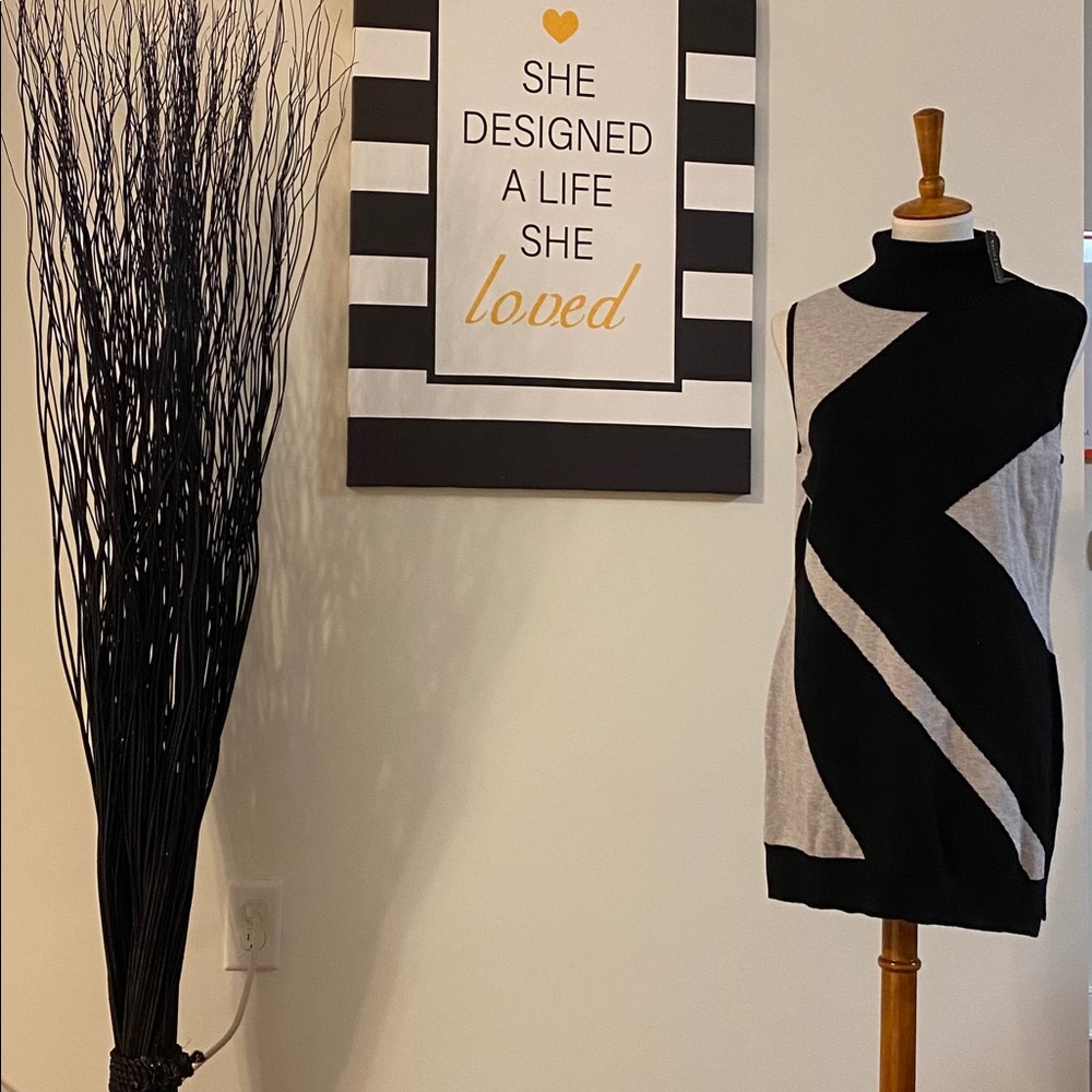 Sweater dress with turtle neck